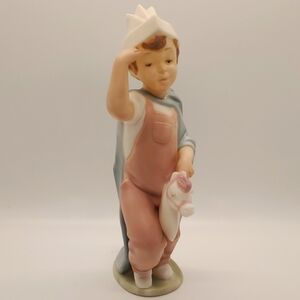 Golden Memories Little Conquistador Boy on Hobby Horse Matte Lladro Dais…